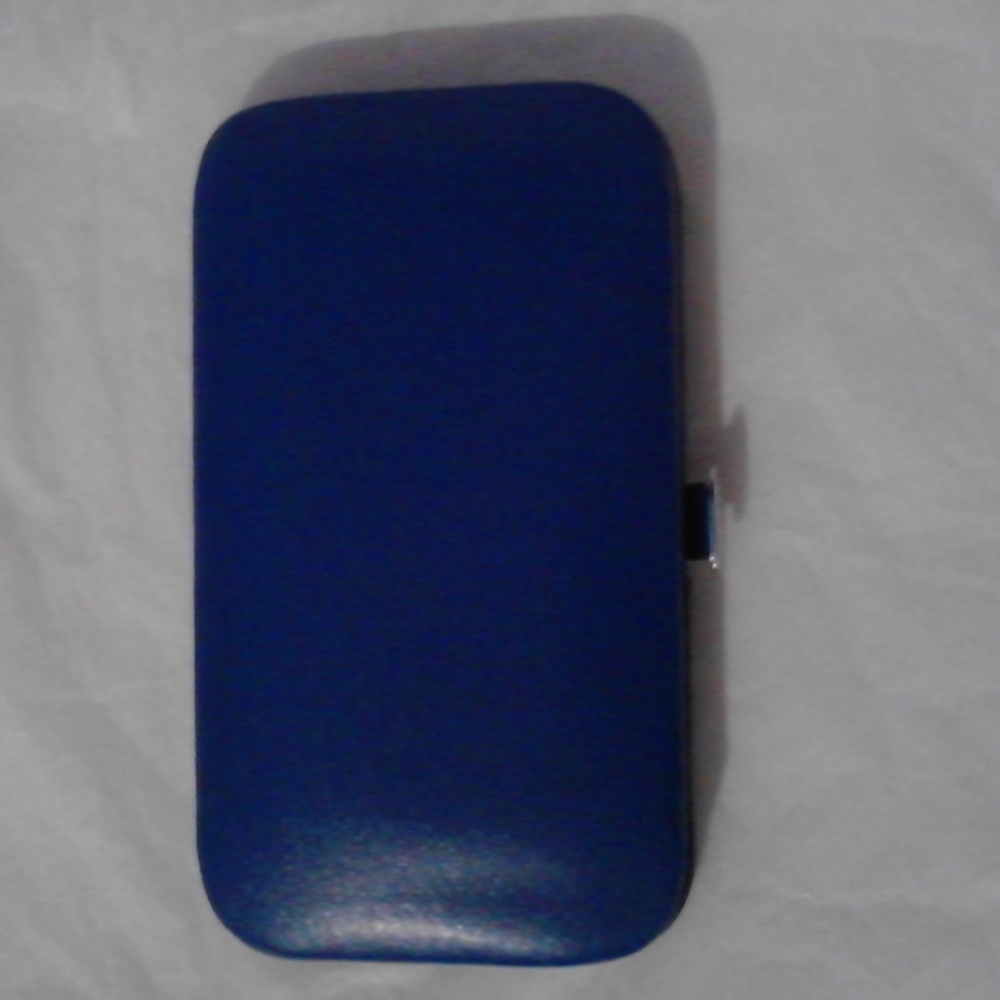 NIB 6 Pc. Manicure Set in Blue Faux Leather Case